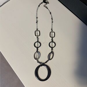 Elegant Black & Silver Necklace